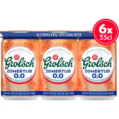 Grolsch - Zomertijd 0.0 Can - 6 Pack